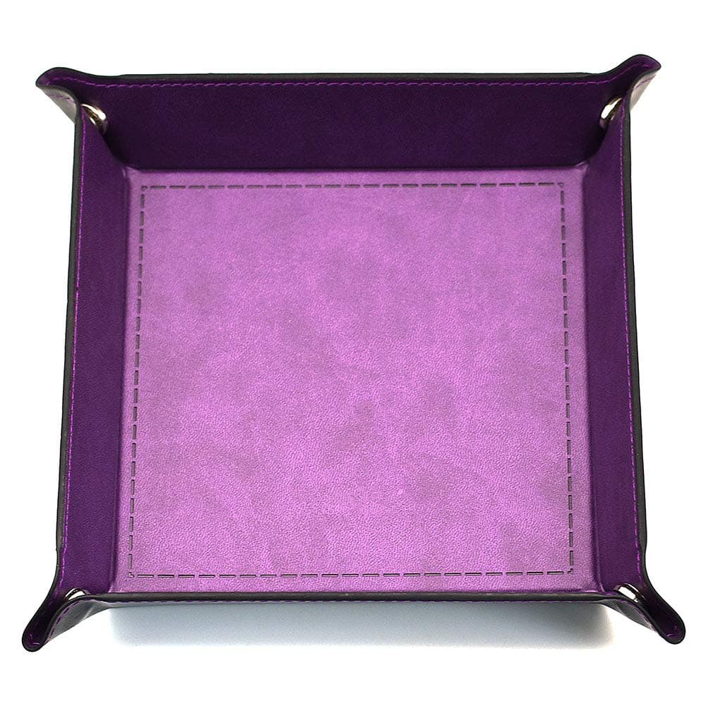 Collapsible Leather Dice Tray for Tabletop RPGs (D&D, Pathfinder)