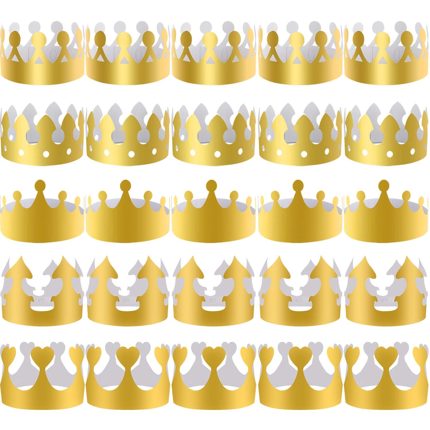 Golden Party Crown Hats for Celebrations