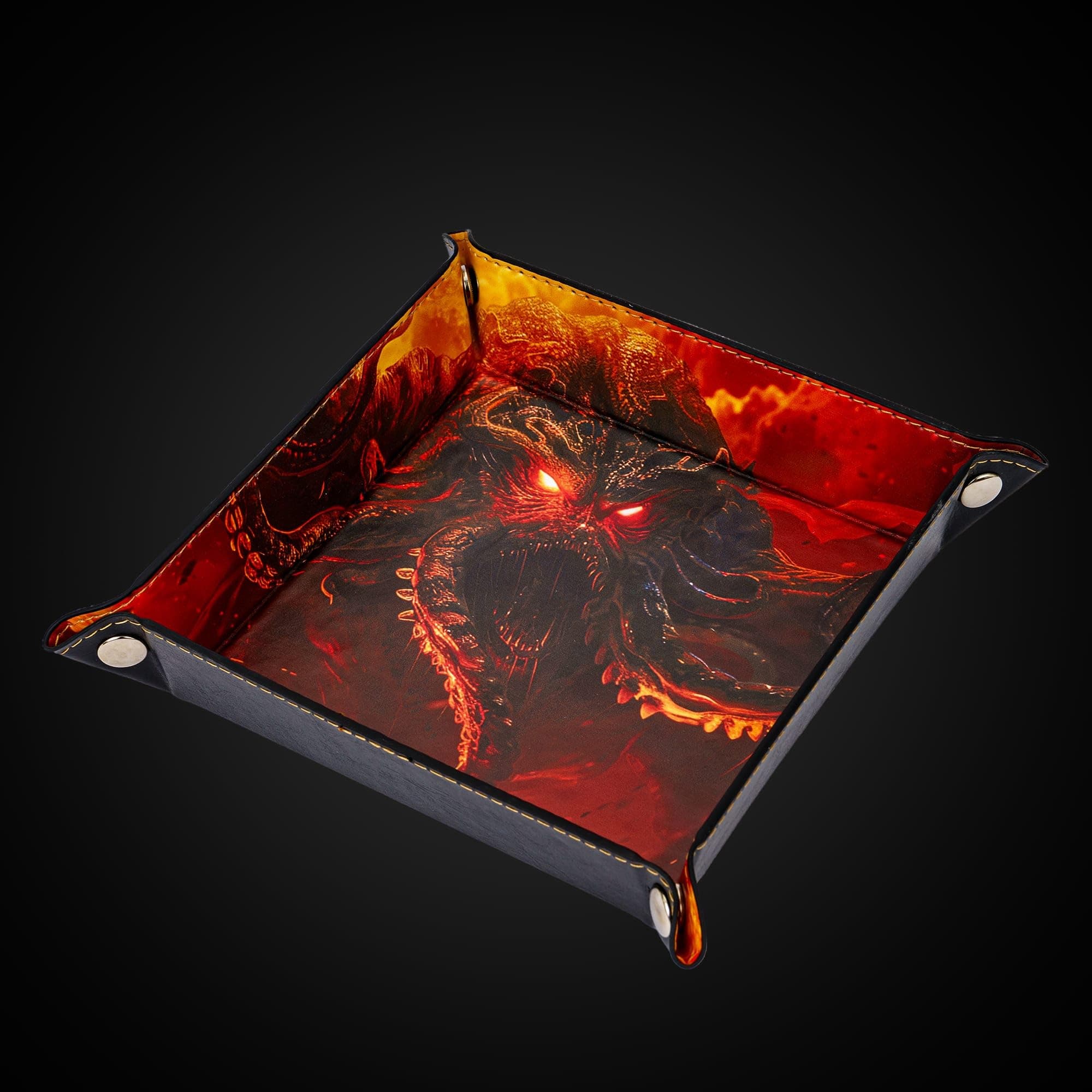 PU Leather Portable Dice Rolling Mat for RPG Games and Jewelry Valet
