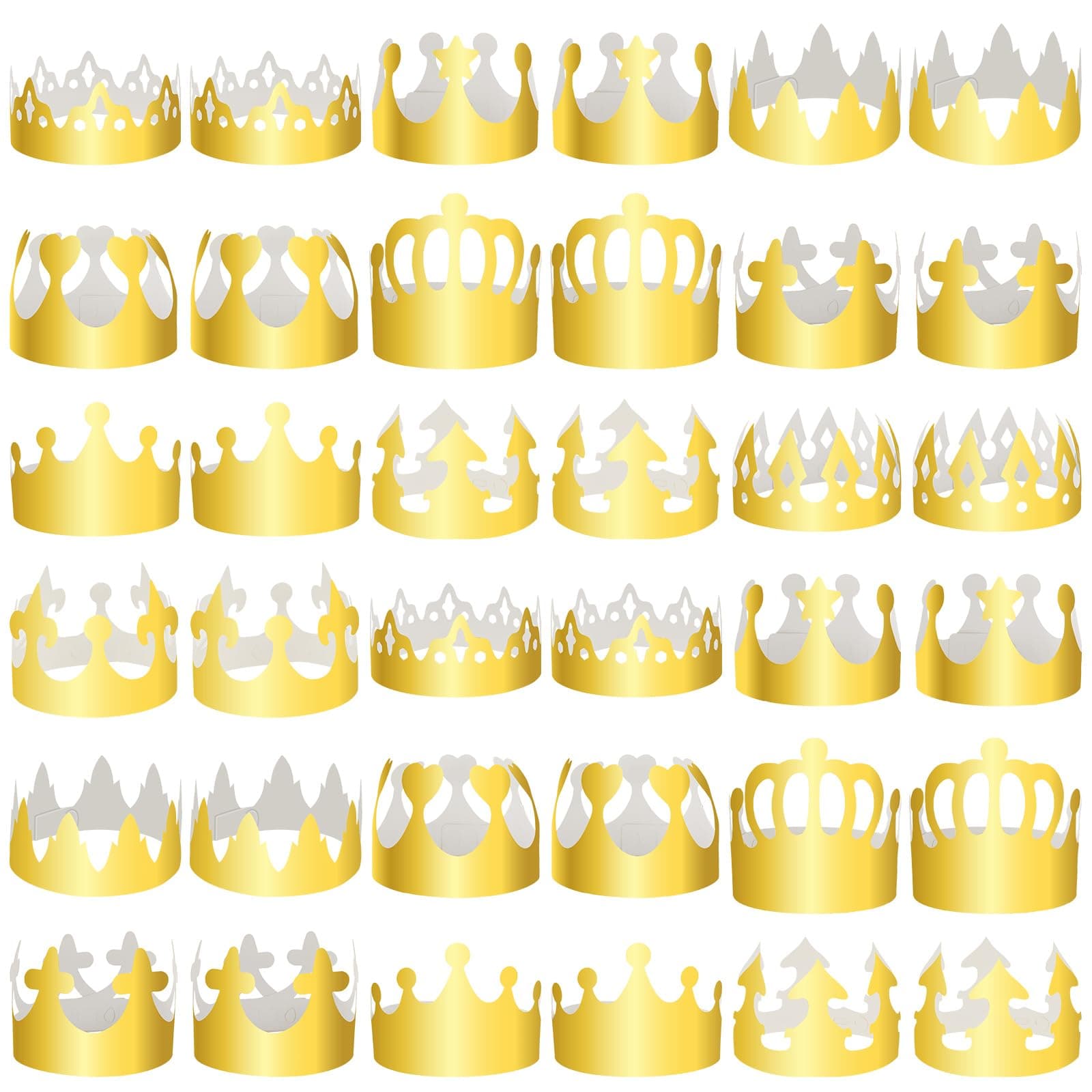 Stylish Paper Crowns for Kids, Adults, and Birthday Celebrations
