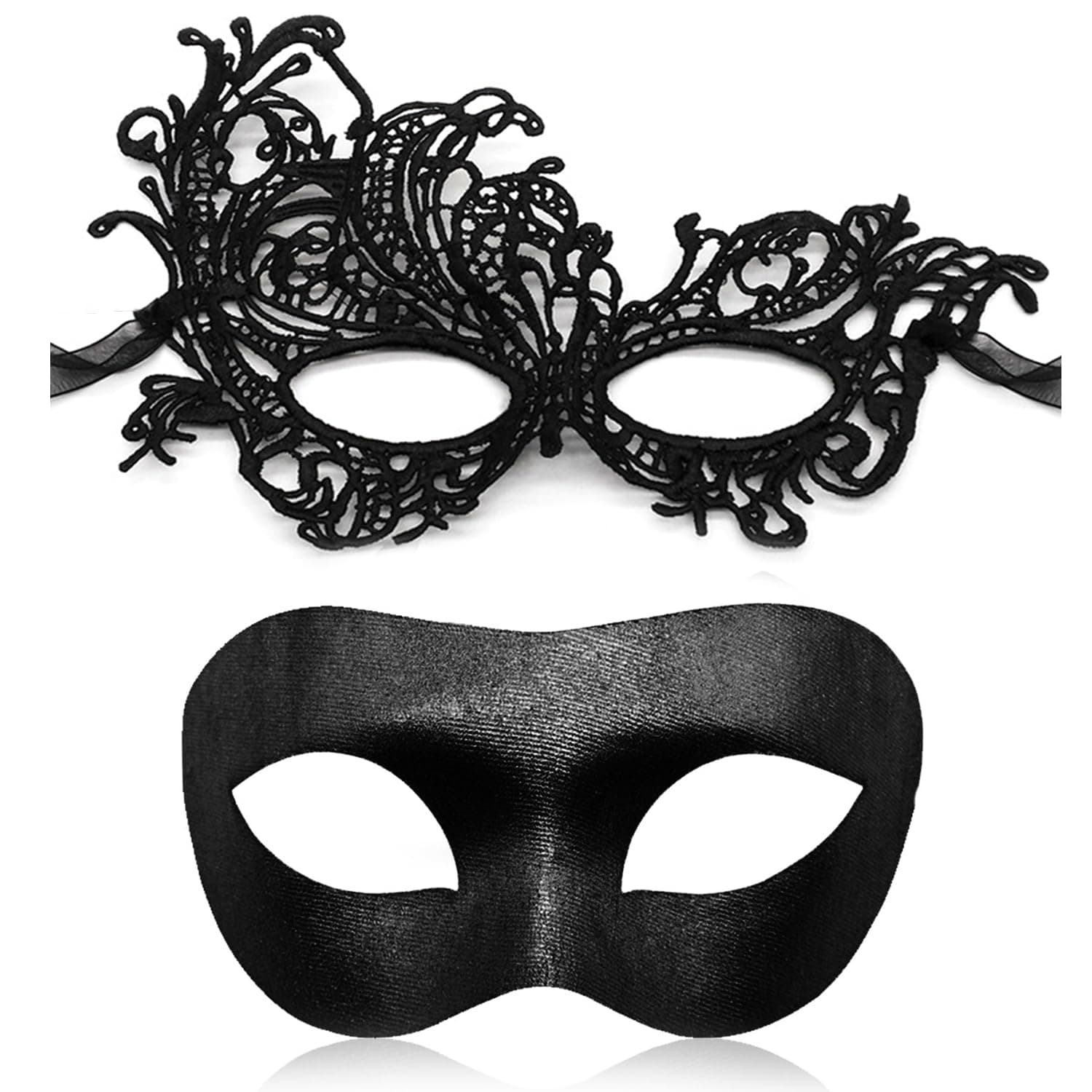 Aqearl Venetian Masquerade Mask for Couples Halloween Party Costume