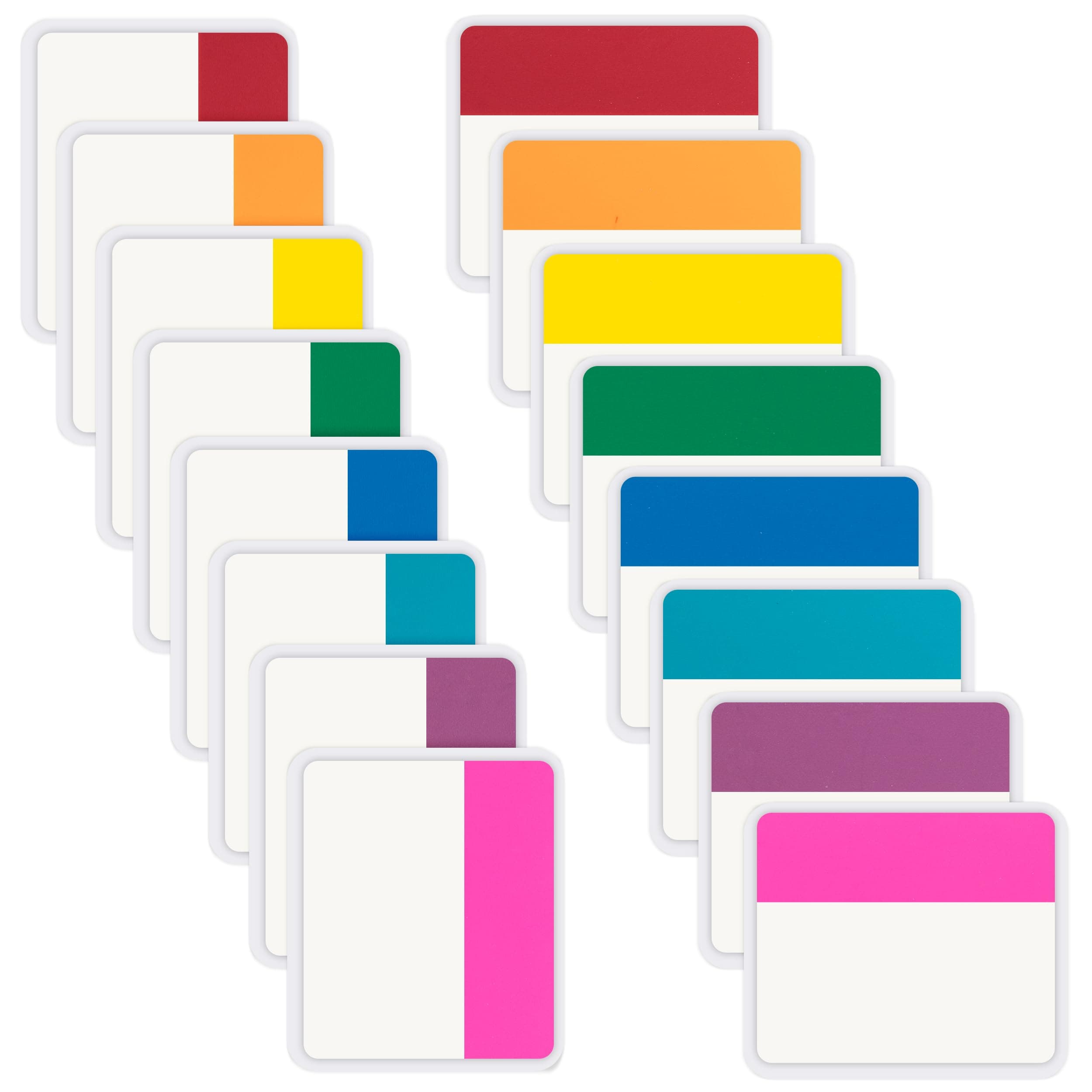 Essex Wares 320-Piece 2-Inch Sticky Index Tabs 8 Colors Water-Resistant File Notebook Tabs