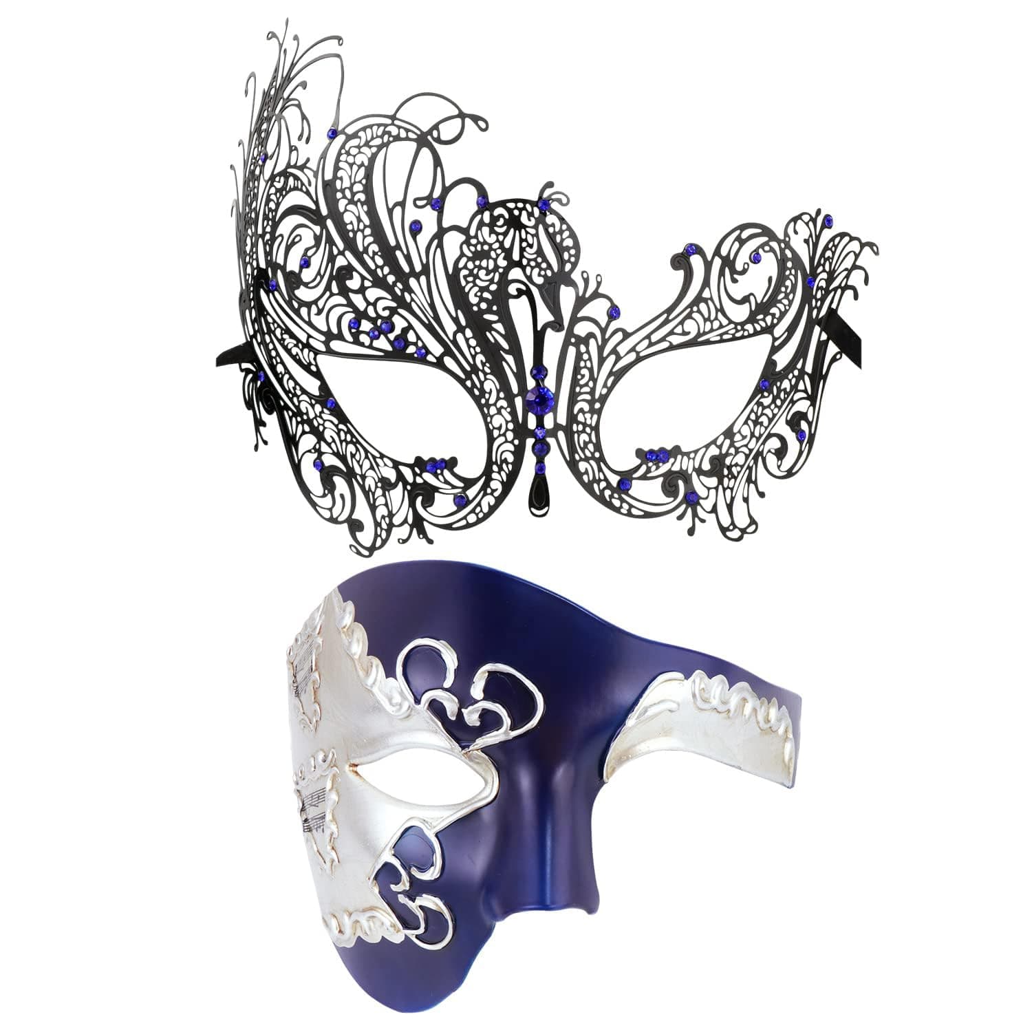 Couples Masquerade Mask Set for Halloween Party