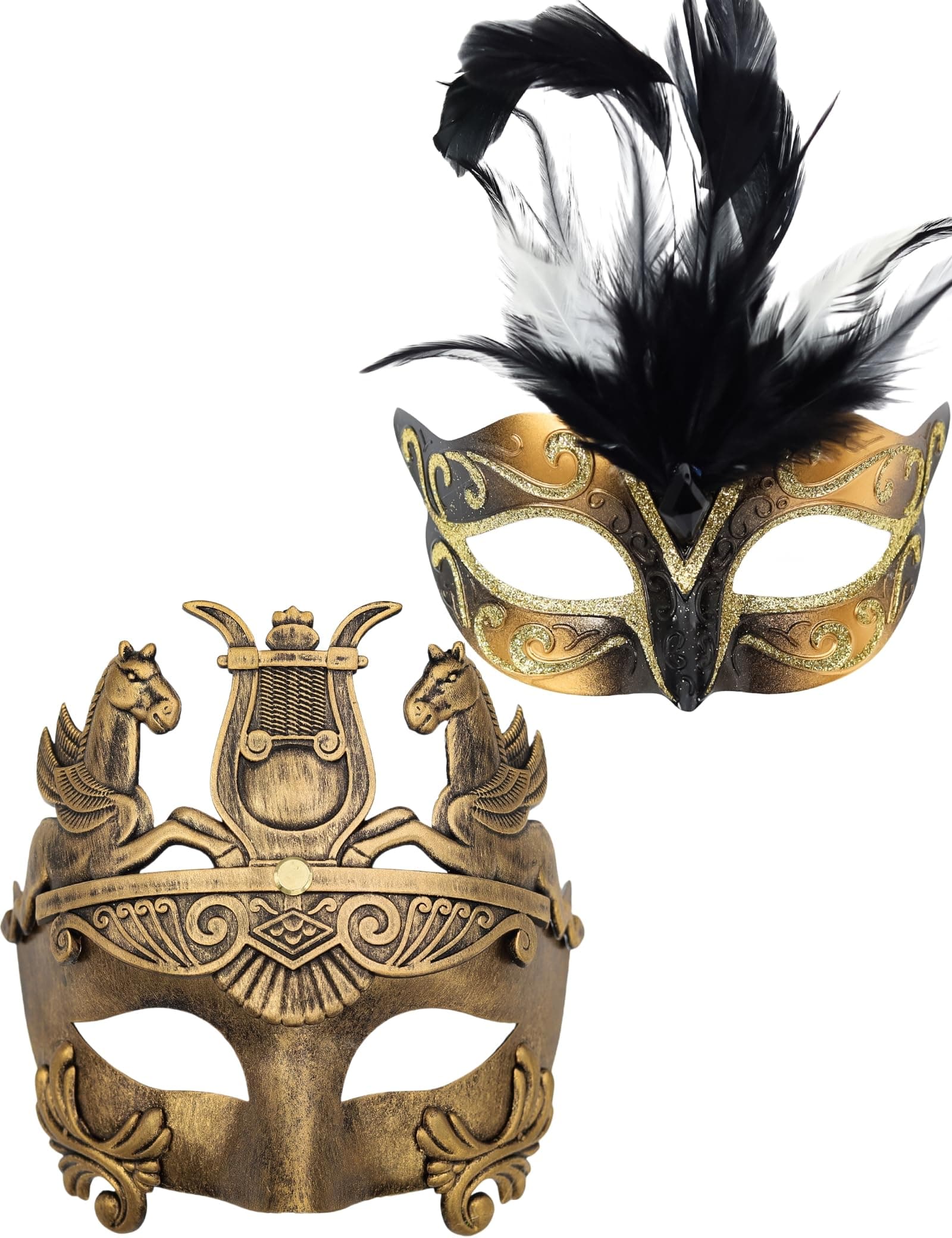 Ubauta Various Venetian Couple Masks for Masquerade & Party