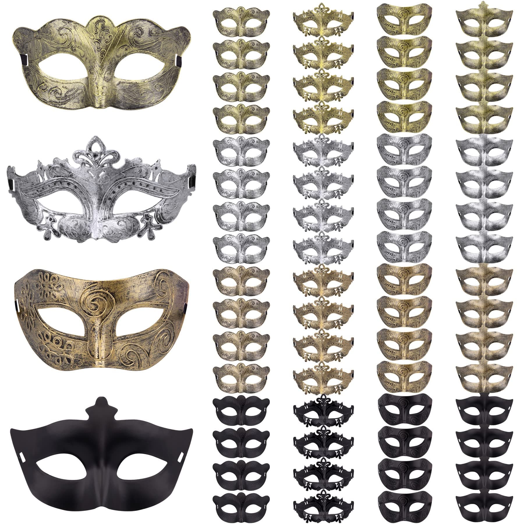 FEQO 64 Piece Vintage Venetian Masks for Women Men