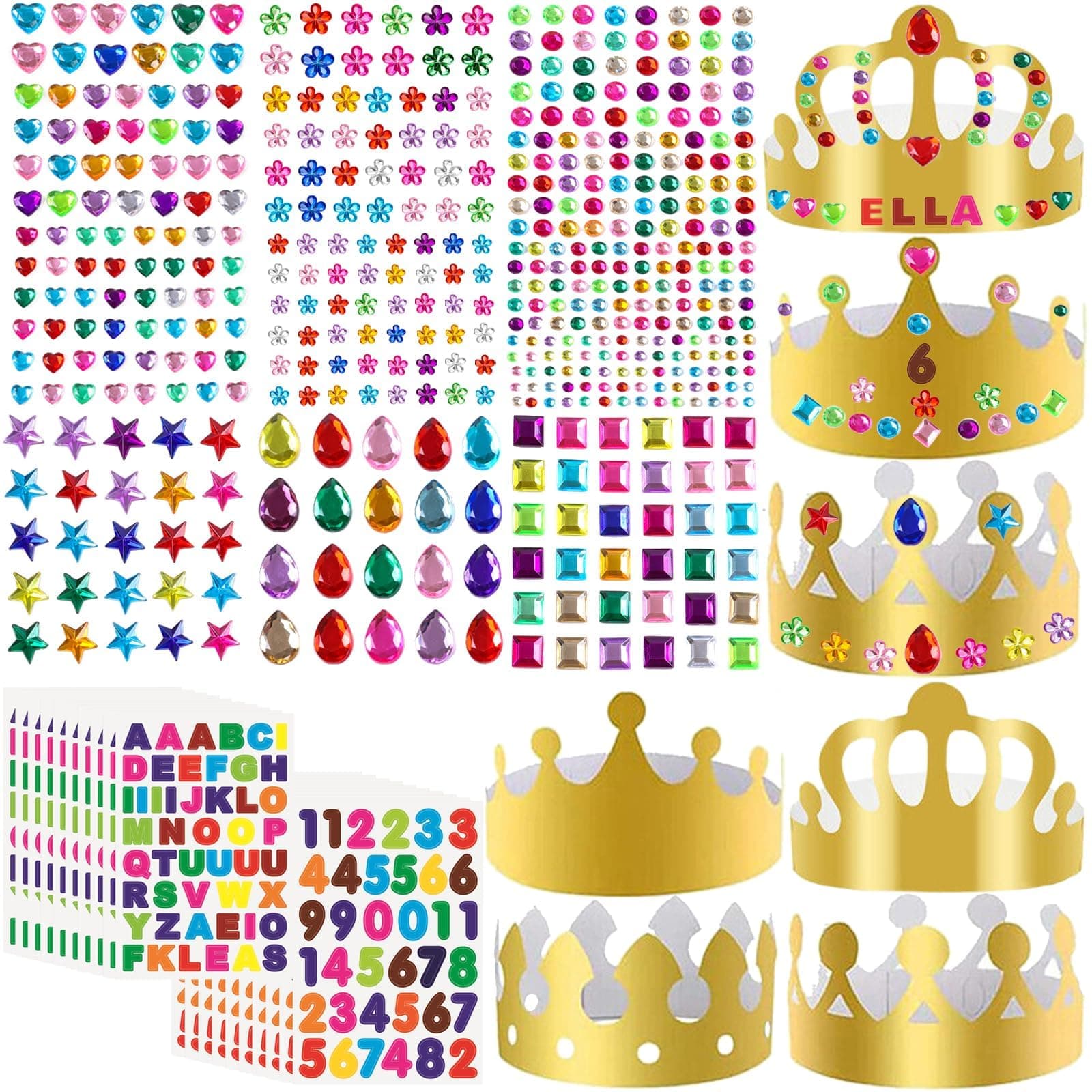 Decorative Paper Crowns for Birthday Party Hats - Kids