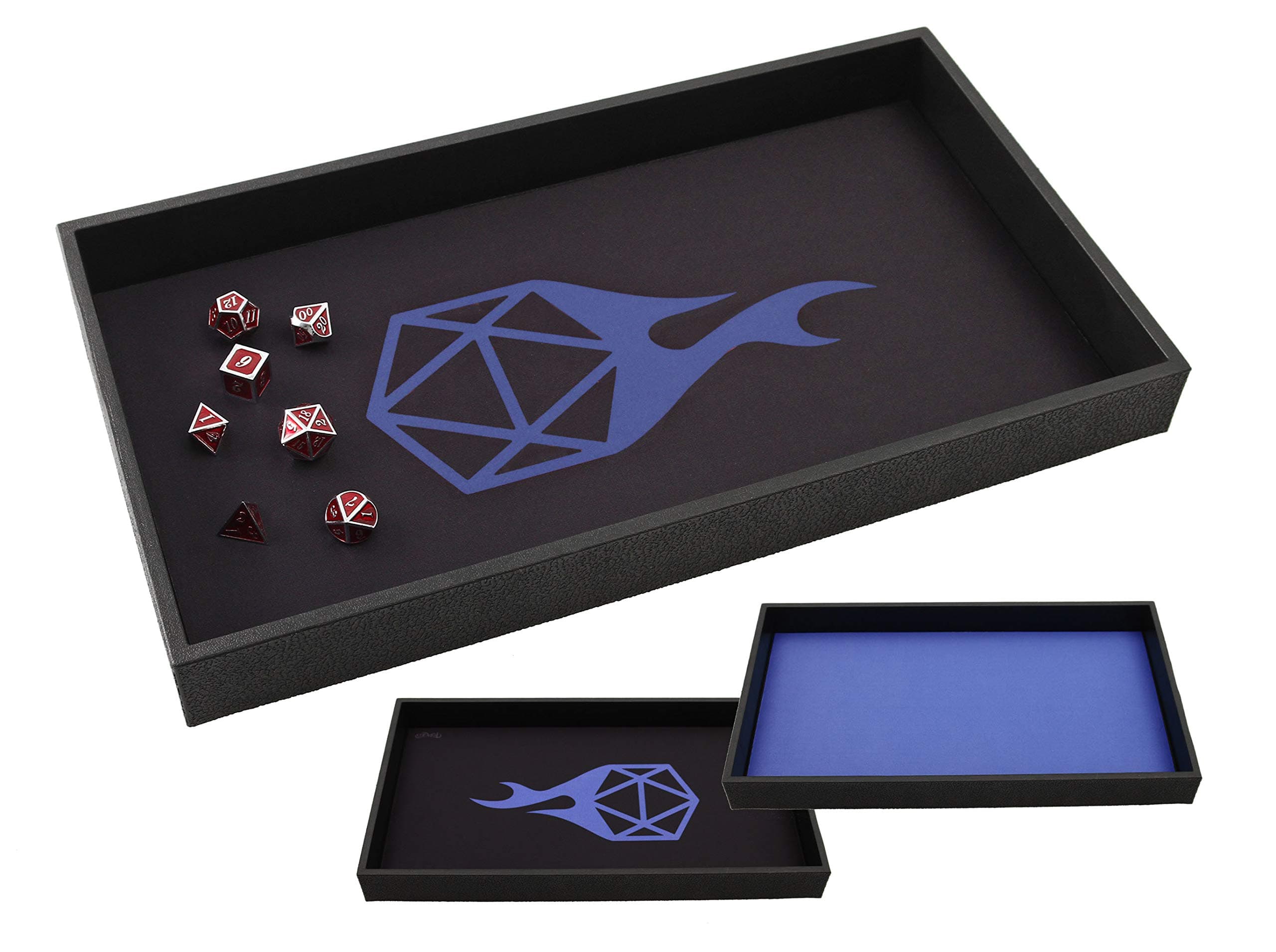 Forged Dice Co. Double Sided Neoprene Dice Mat - 14" Removable Tray for Board Games & Tabletop RPGs