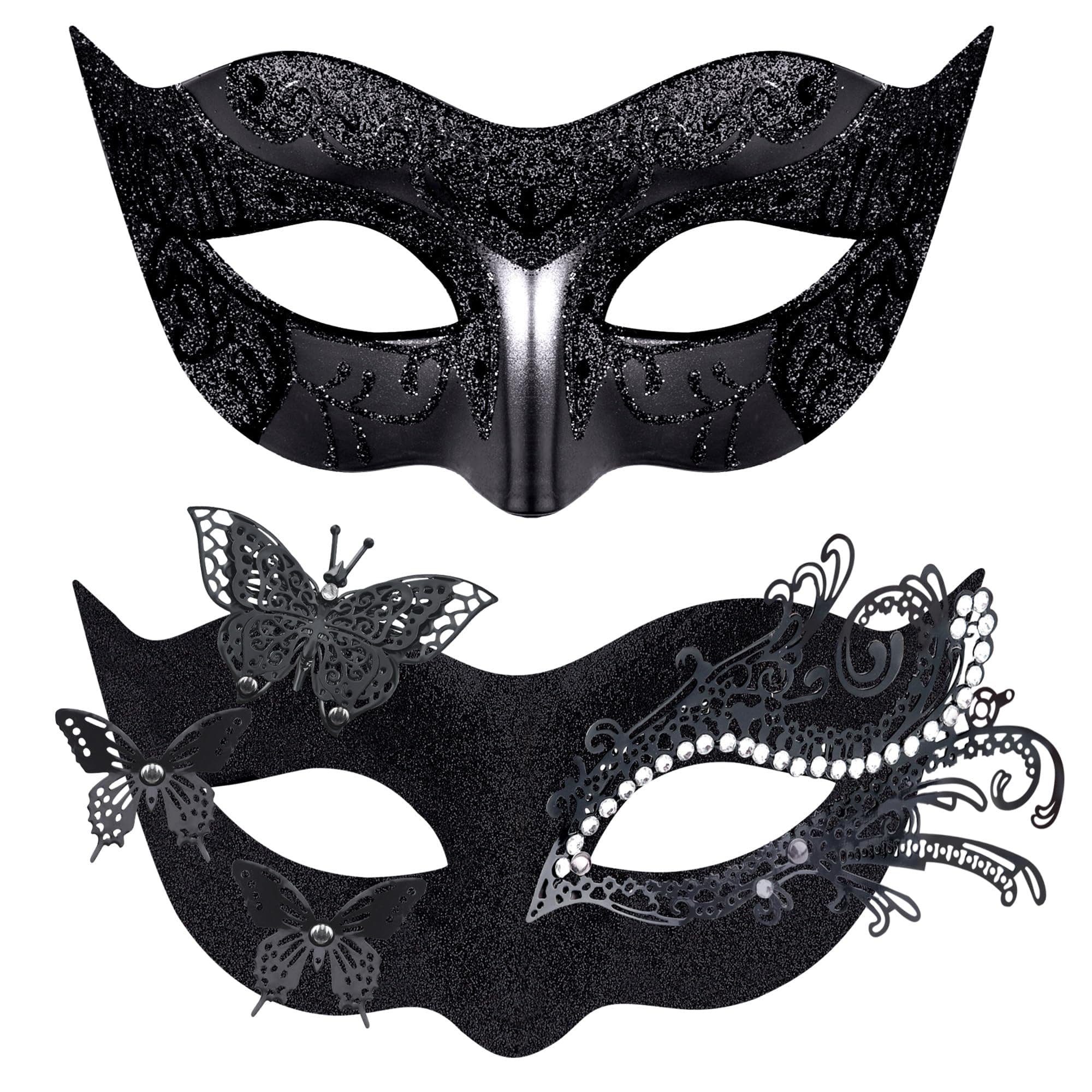 Couple Metal Venetian Masquerade Masks