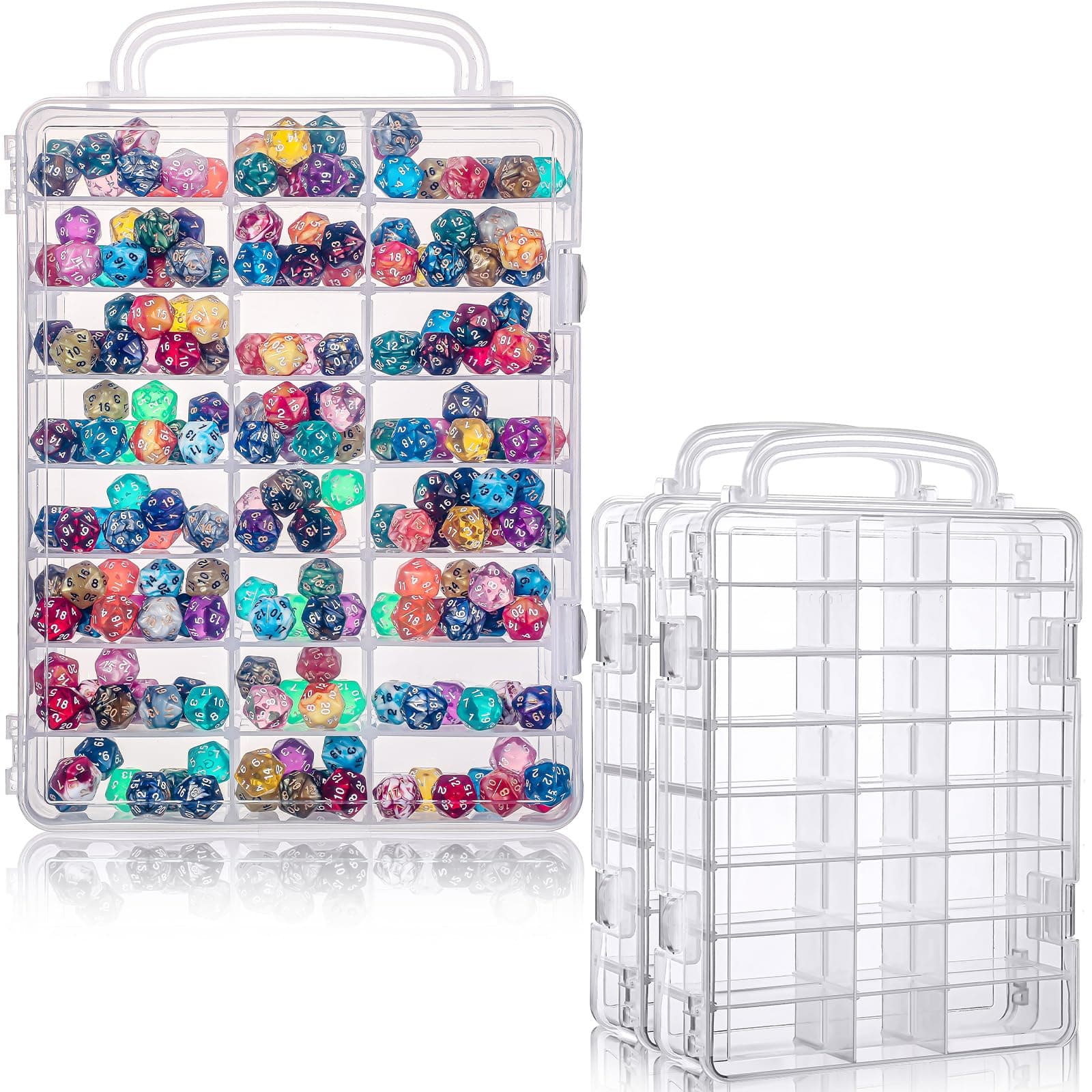 Aoriher 2 Pack Dice Storage Case for DND Dice, up to 830 Dices