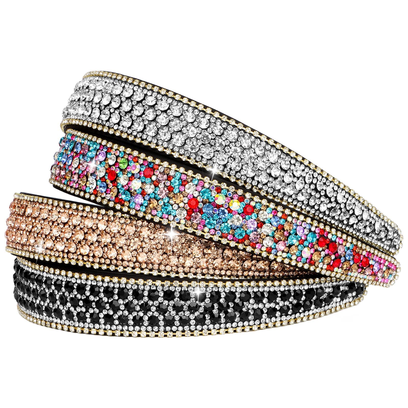 Wecoe Rhinestone Headbands for Women and Girls