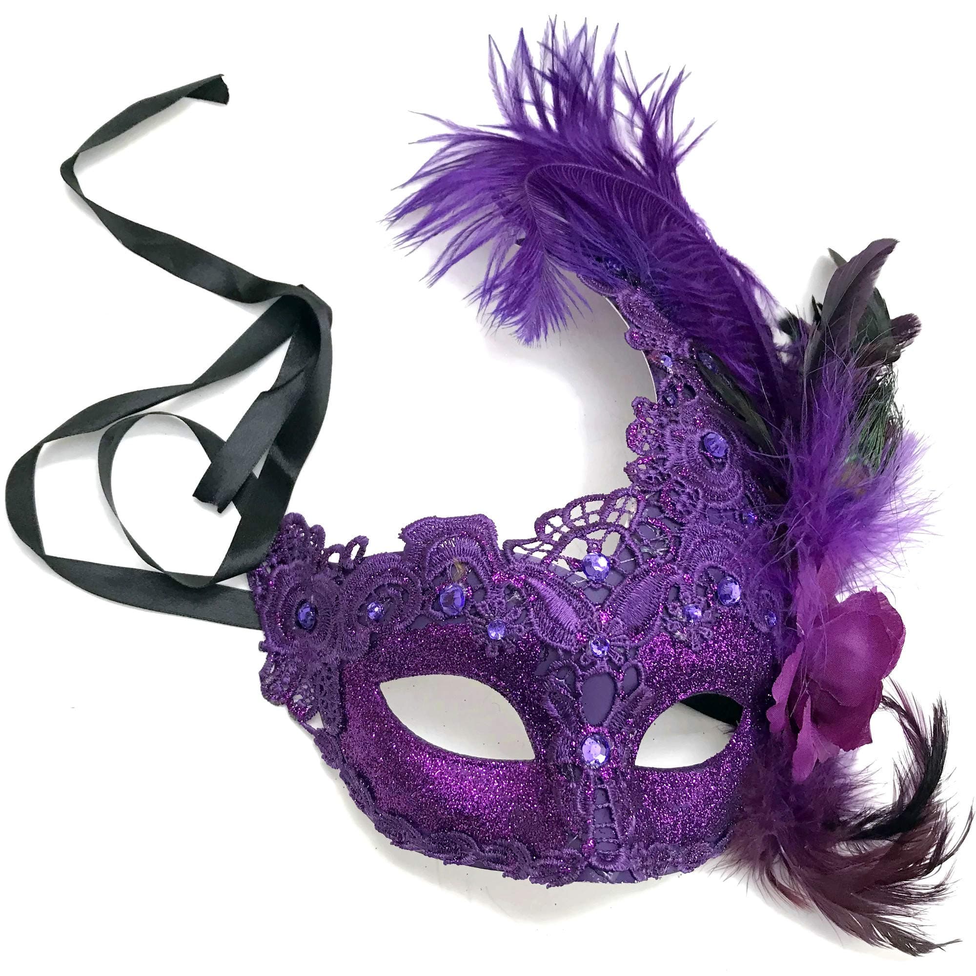 MasqStudio Brocade Lace Masquerade Mask for Mardi Gras & Parties