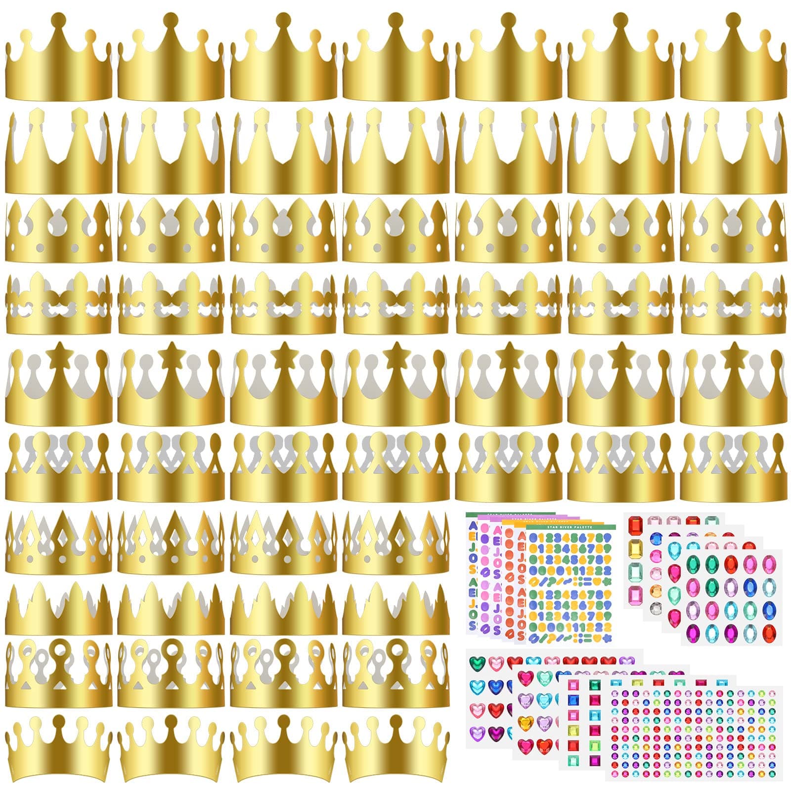 Crown Party Supplies for Kids, Girls, Boys, and Adults